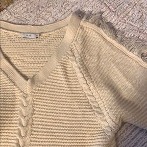 Lush Cream fringe sweater